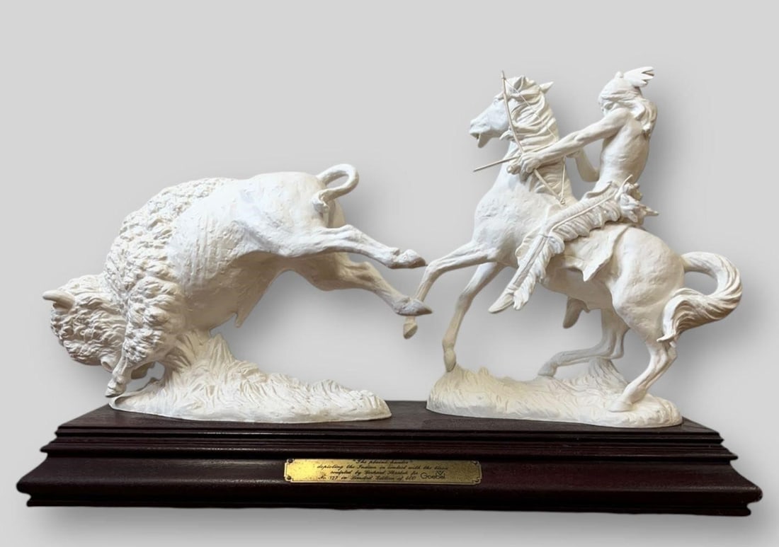 The Plains Hunter Native American Large Sculpture (1 of 15)