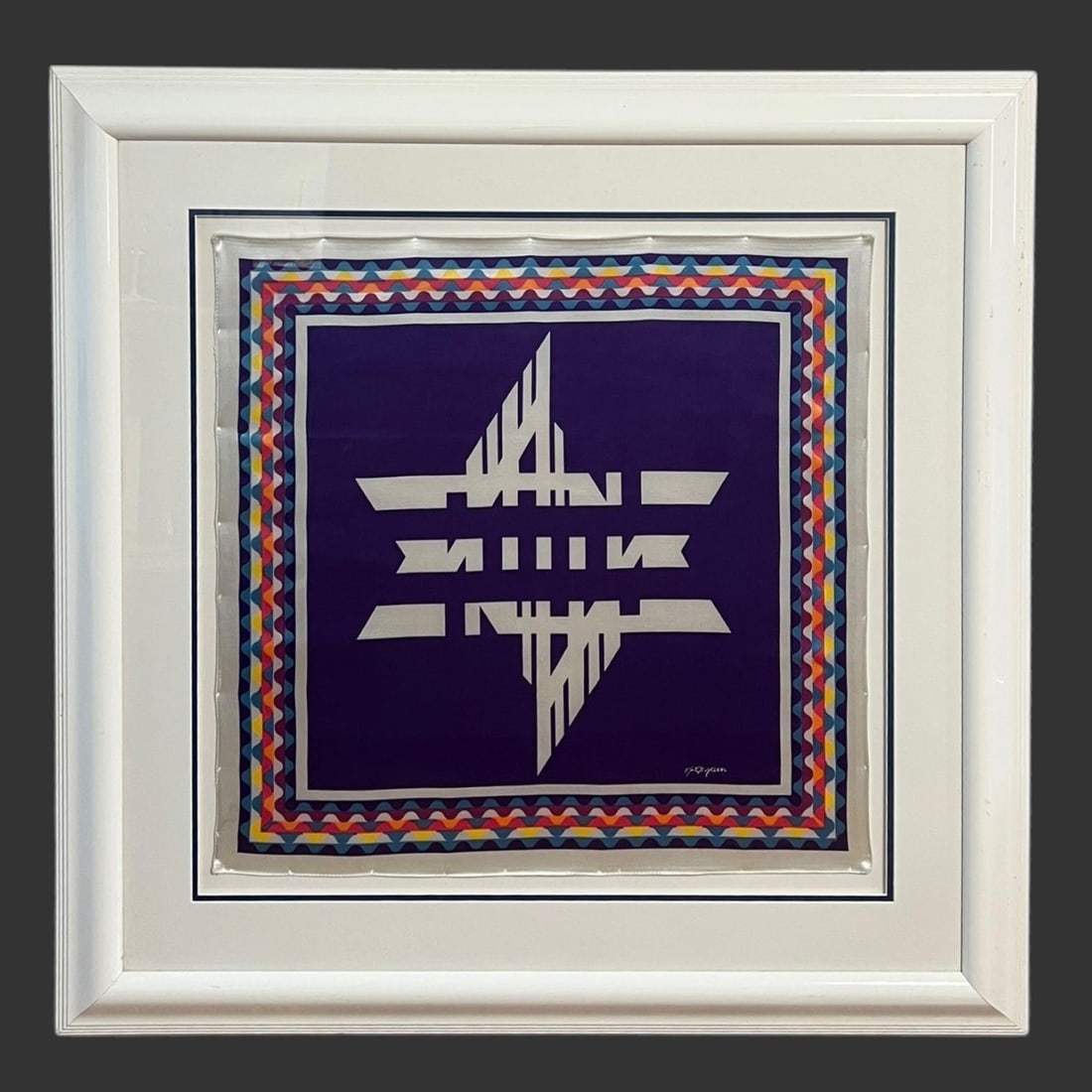 Framed Yaacov Agam (Israel, B.1928) 'Exodus' Scarf (1 of 5)