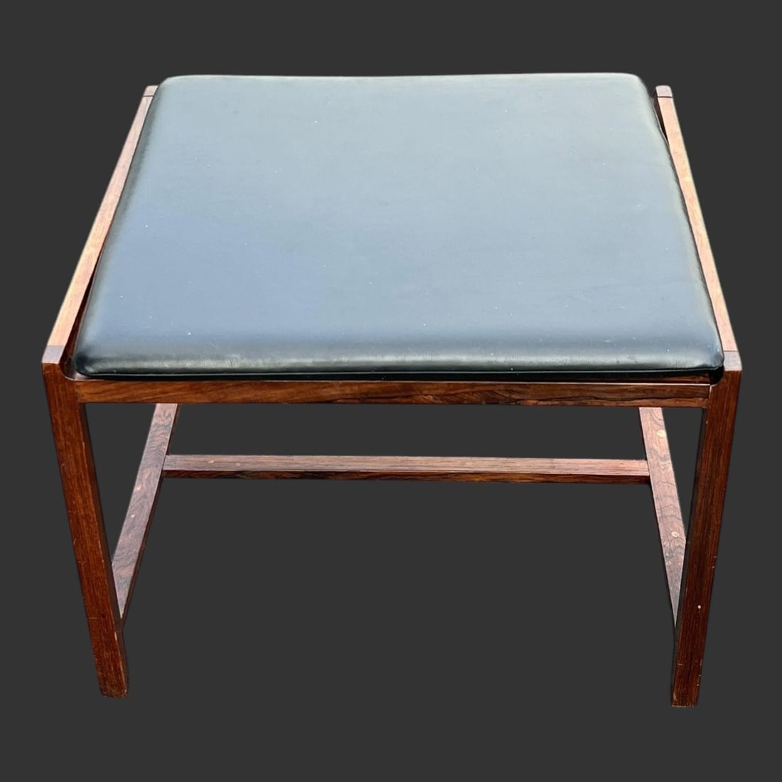 Bindheim MCM Leather and Walnut Stool Table (1 of 8)