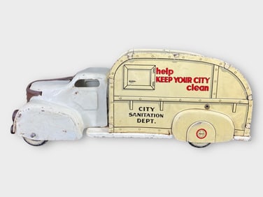 Mar Vintage Large City Sanitation Dept. Toy Truck