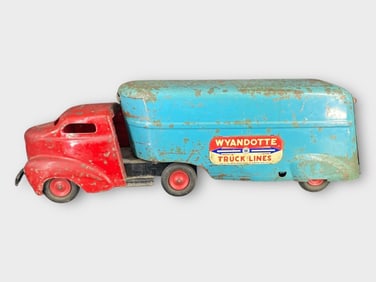 Wyandotte Truck Lines Pressed Steel Toy Truck
