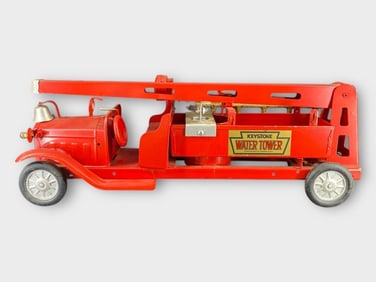 Keystone Red Pressed Steel Water Tower Fire Truck