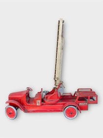 Buddy L Aerial Ladder Pressed Steel Truck 29 in.