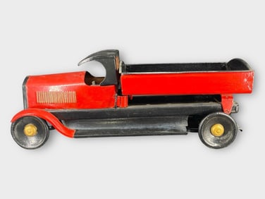 Turner Pressed Steel Red Black Dump Truck