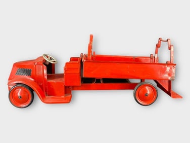 Keystone Pressed Steel Toy Red Fire Truck