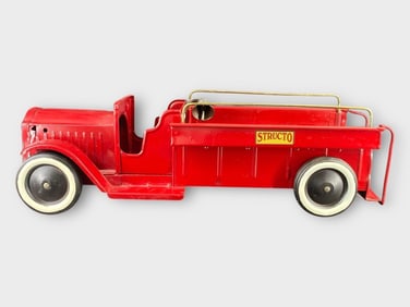 Structo Pressed Steel Red Fire Toy Truck