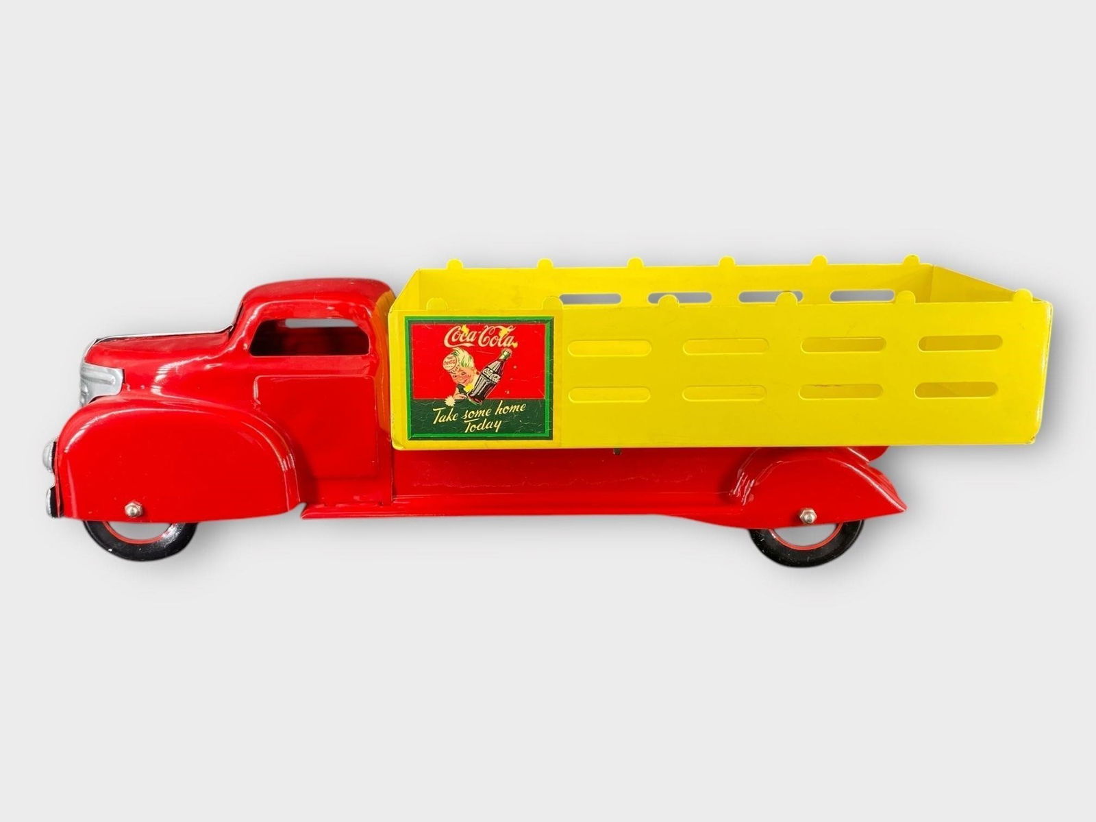 Marx Coca-Cola Pressed Steel Delivery Truck: Marx Coca-Cola Pressed Steel Delivery Truck . Approx. Dimensions (in): 20 x 5.5 x 6