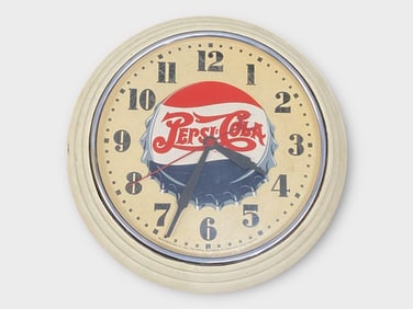 Pepsi-Cola Wall Clock by Hammond Clock Company