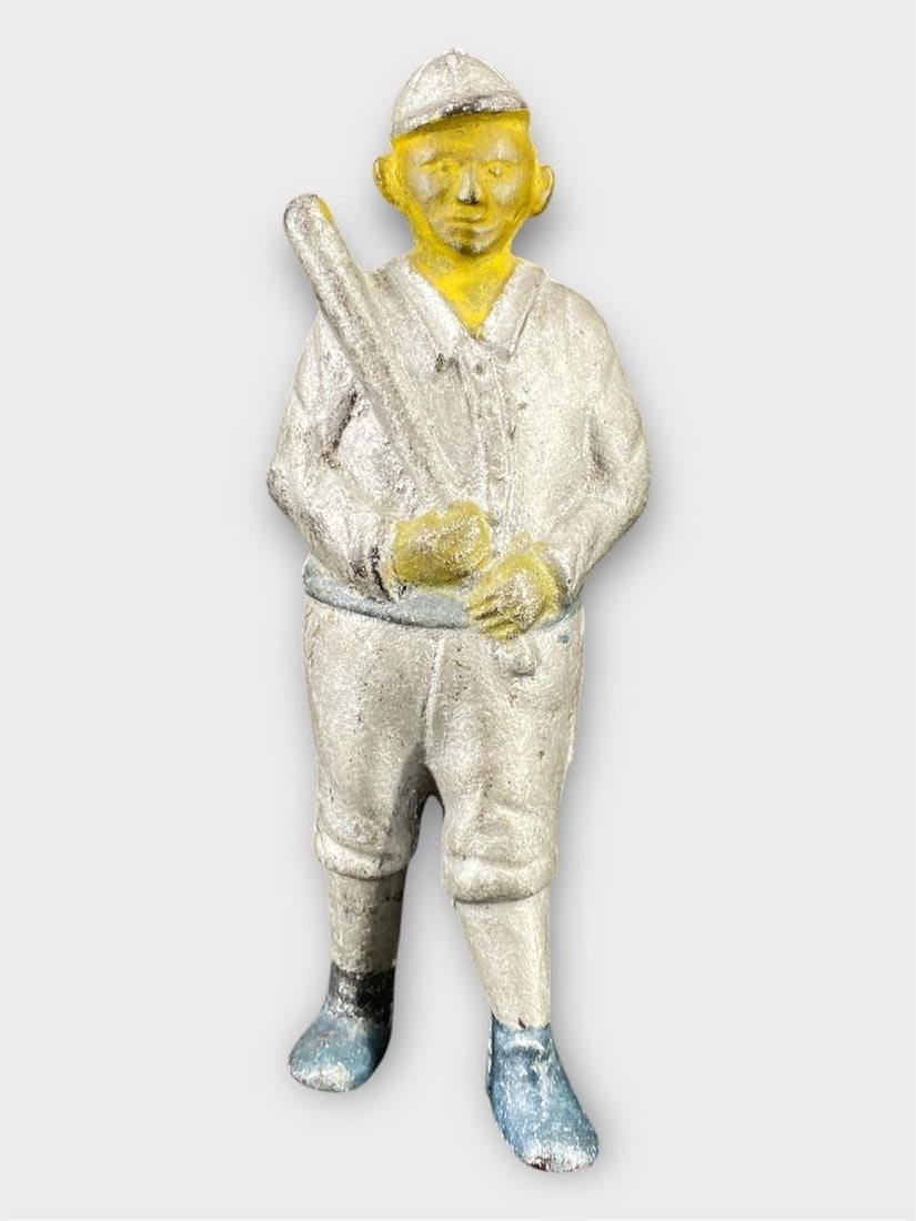 Baseball Player Hubley Cast Iron Coin Bank (1 of 6)