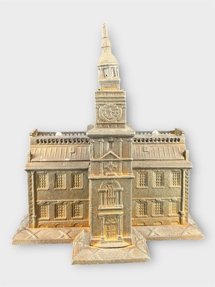 Cast Iron Large Coin Bank Independance Hall (1 of 6)