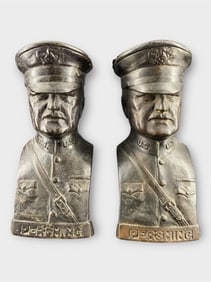 General John J. Pershing Bust Coin Bank, Lot of 2
