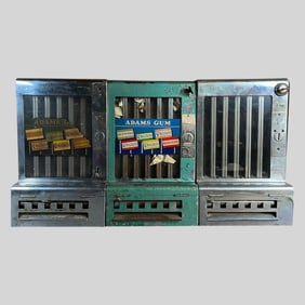 Mills Adams Gum Vending Machine, Lot of 3