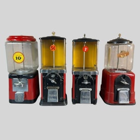 Victor Topper Gumball Machine, Lot of 4