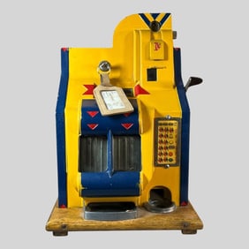Mills Chevron QT 1 Cent Slot Machine W/Key