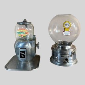 Ford and Atlas Bantam Gumball Machine, Lot of 2