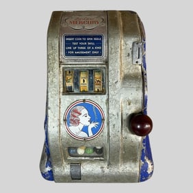 Groetchen Deluxe Mercury Gum Slot Machine W/Key