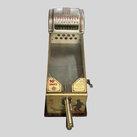 ABT Challenger 1 Cent Shooting Arcade Game W/Key