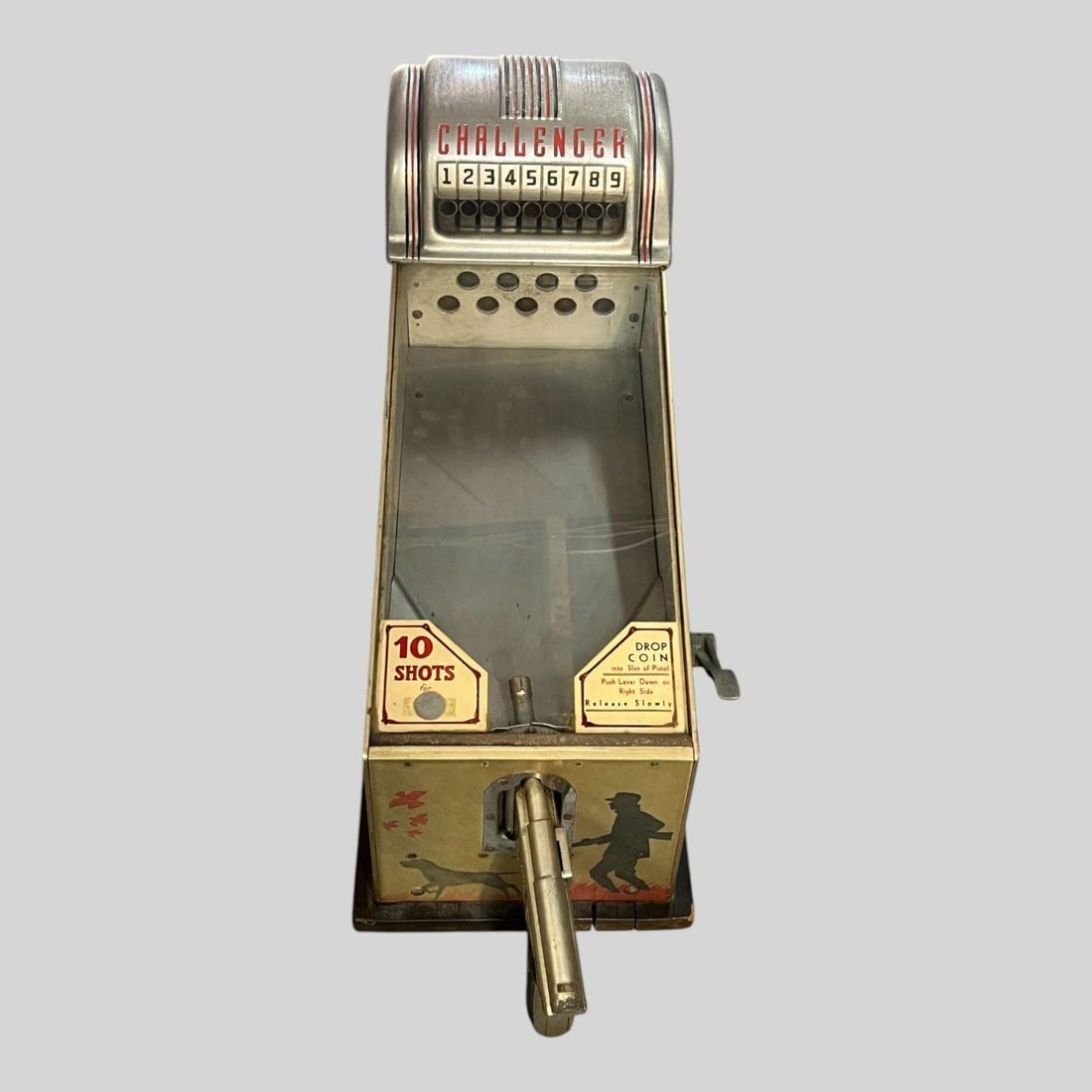 ABT Challenger 1 Cent Shooting Arcade Game W/Key (1 of 7)