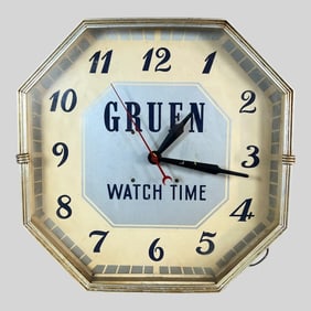 Gruen Watch Company Art Deco Wall Clock