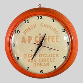 Synchron A&P Coffee Advertising Wall Clock
