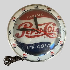 Pepsi-Cola Double Bubble Advertising Wall Clock