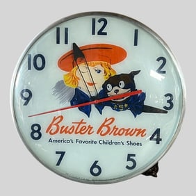 Pam Co. Buster Brown Shoes Advertising Wall Clock