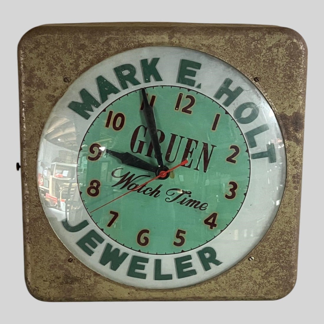 Gruen Watch Time Jeweler Advertising Wall Clock (1 of 5)