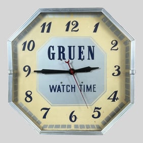 Gruen Watch Company Art Deco Wall Clock