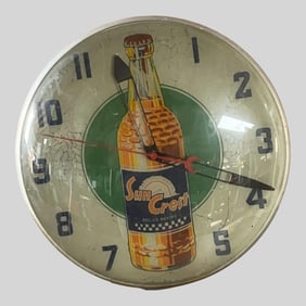 Sun Crest Soda Advertising Electric Wall Clock
