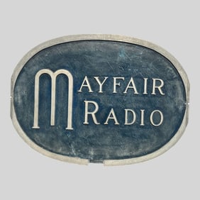 Mayfair Radio Robert Treat Liquor Metal Sign