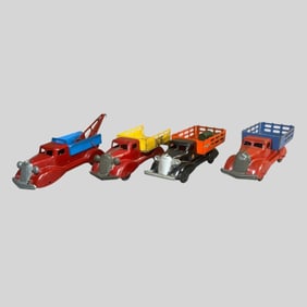 Marx Pressed Steel Toy Truck, Lot of 4