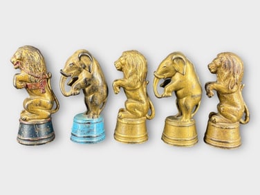 AC Williams, Circus Animal Coin Bank, Lot of 5
