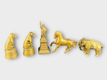 Statue of Liberty Animal Coin Bank, Lot of 5