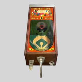 Baseball Home Run Coin Op Gumball Trade Stimulator
