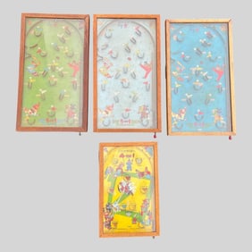 Lot of 4 Poosh-M-Up Big 5 Tabletop Pinball Games