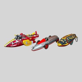 Lot of 3 Lithograph Wind-Up Toys
