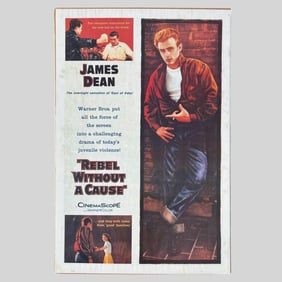 1955 Rebel Without A Cause James Dean Movie Poster