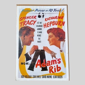 Adam's Rib Movie Poster Spencer Tracy Kat Hepburn