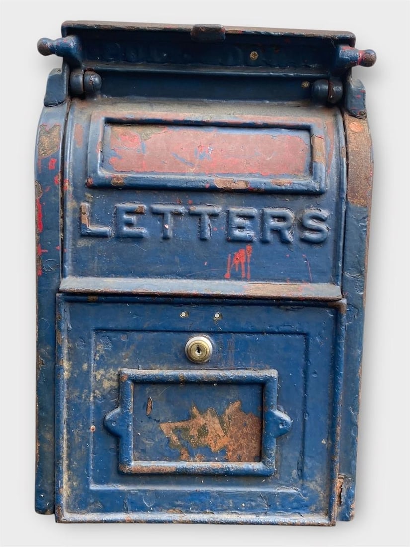 Antique Cast Iron U.S. Mail Street Letter Box (1 of 6)