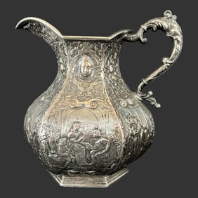 Antique Silver Plated EG Webster Son Water Pitcher