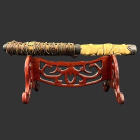 Japanese Tanto Knife w/ Sheath on Stand