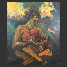 Impressionist Nude Female Figure Oil Painting