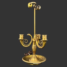 Unsigned French Gold Gilt Bouillotte Lamp