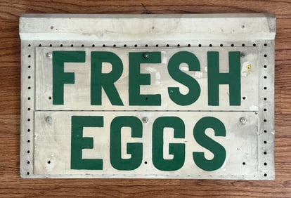 Wooden Farm Stand Fresh Eggs Sign