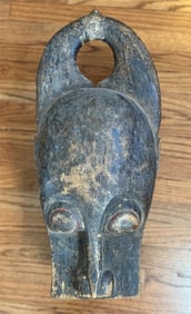 Large Carved Wood African Tribal Animal Mask