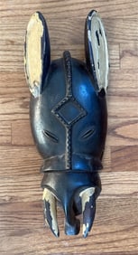 Carved Wooden African Guro Elephant Animal Mask