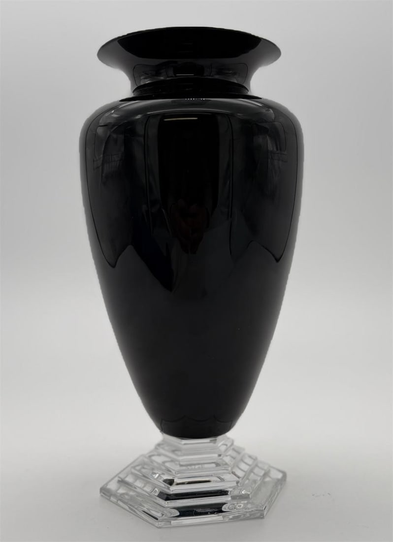 Baccarat France Crystal Orsay Black Vase (1 of 8)