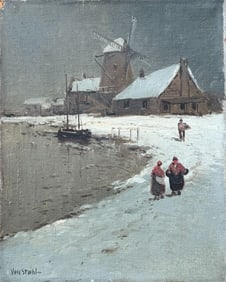 Von Stahl (Unknown) German Landscape Oil Painting