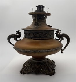 Bradley & Hubbard Figural Dragon Kerosene Lamp
