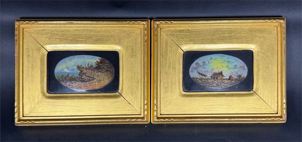 Pair Hector Moncayo (Ecuador, 1895-1984) Paintings